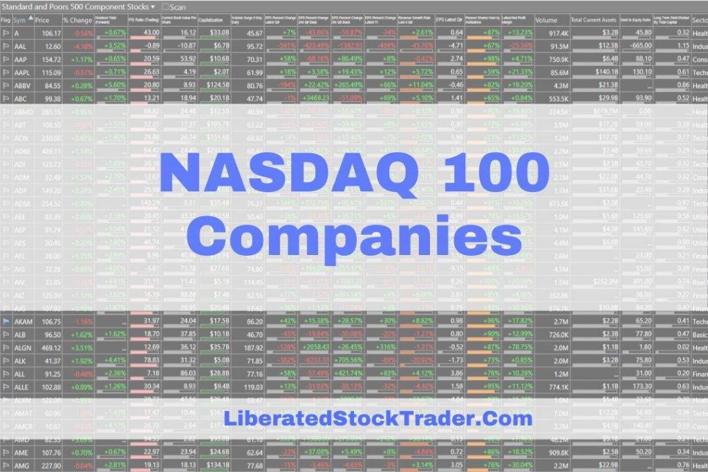 Nasdaq Top 10 Stocks Nasdaq 40yr chart. How does it make you feel