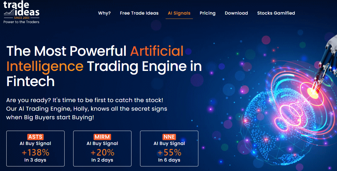 Trade Ideas is the Current Leader in AI Trading