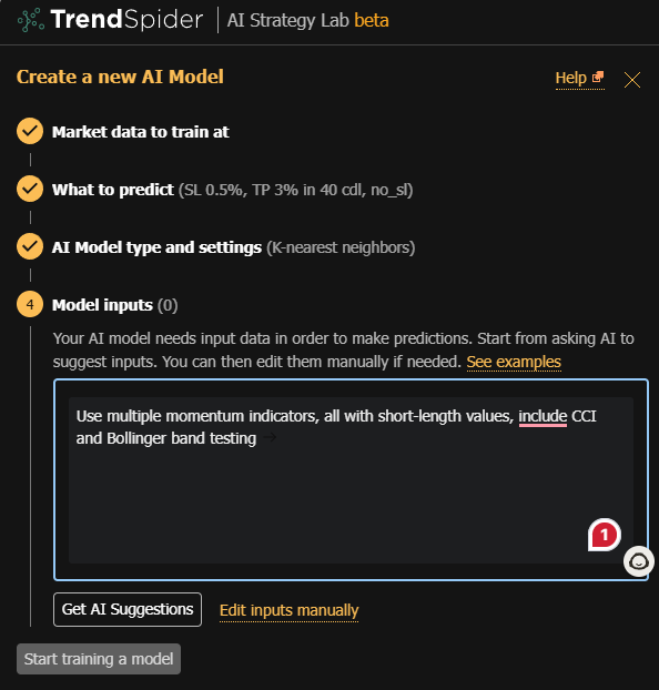 TrendSpider Screenshot: You can Use AI to Suggest Indicators & Conditions
